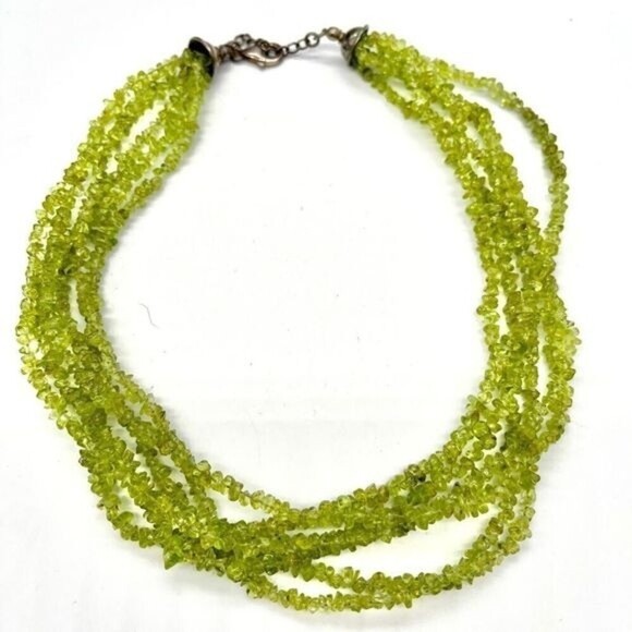Silpada Peridot 6 Strand 925 Sterling Silver - Picture 2 of 3
